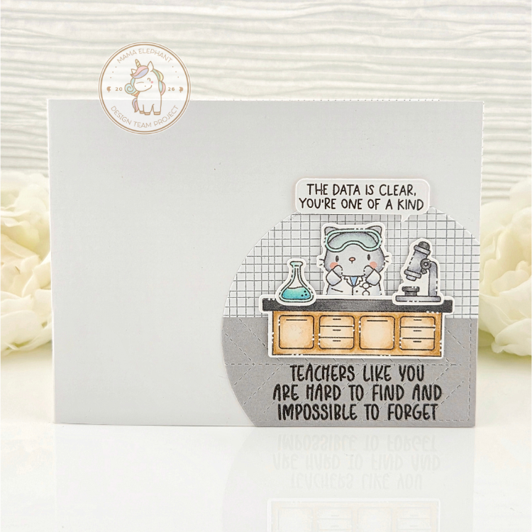Mama Elephant Science Class Creative Cuts Steel Dies cat teacher