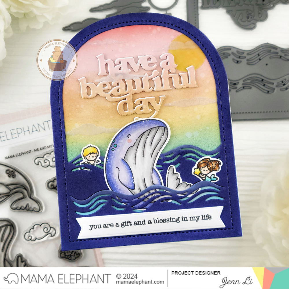 Mama Elephant Seaside Vibes Creative Cuts Steel Dies blue
