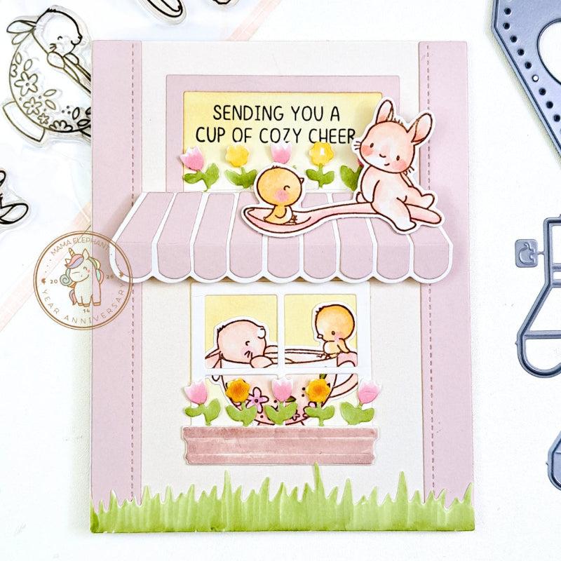 Mama Elephant Sherbet Awning Creative Cuts Steel Dies pink spoon