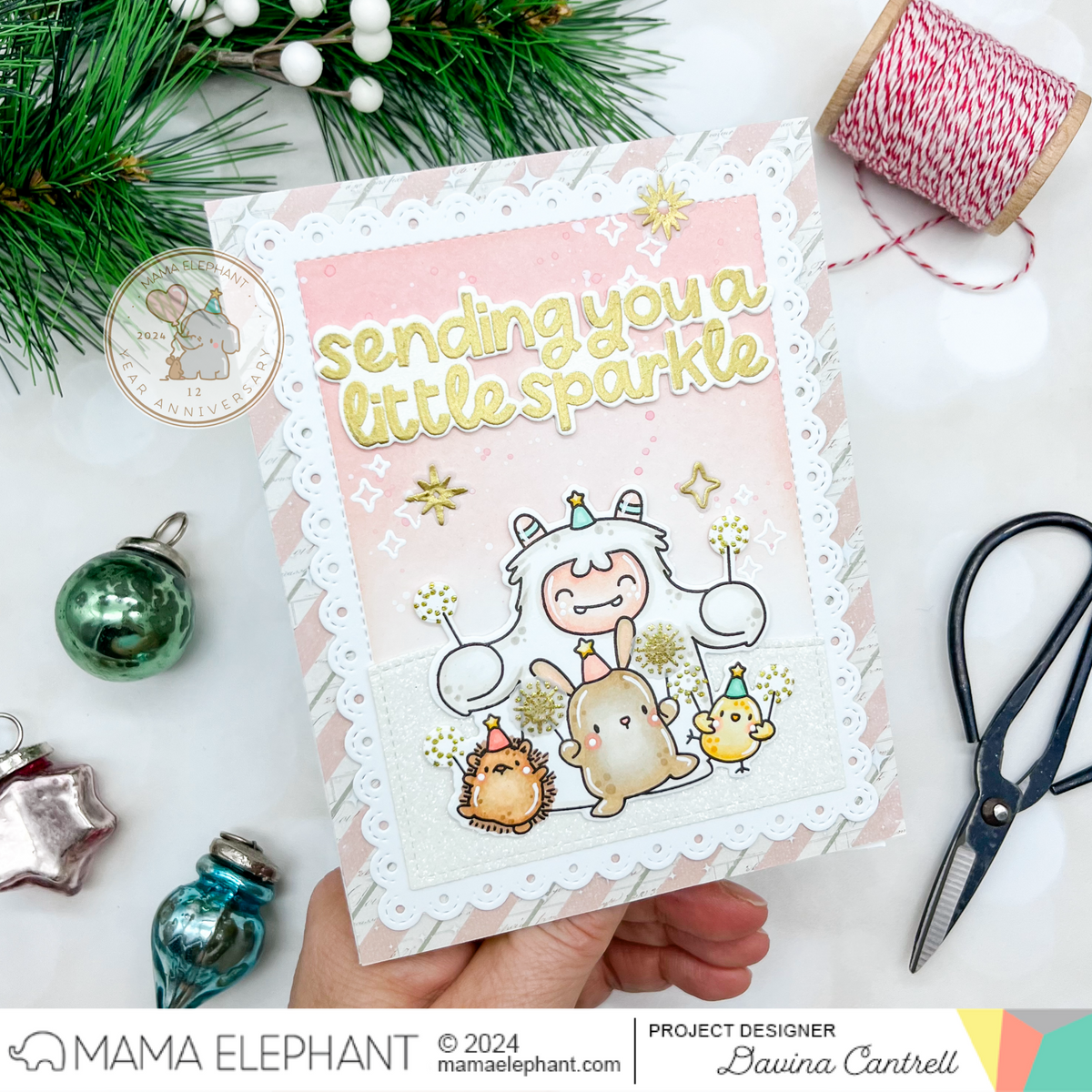 Mama Elephant Shine With Love Creative Cuts Steel Dies sparklers
