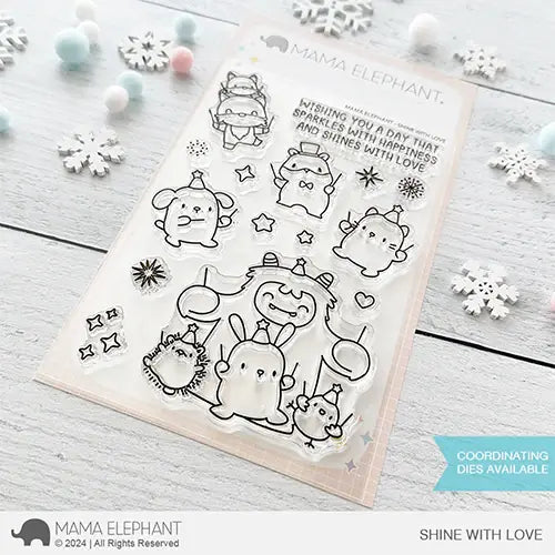 Mama Elephant Shine with Love Clear Stamps*