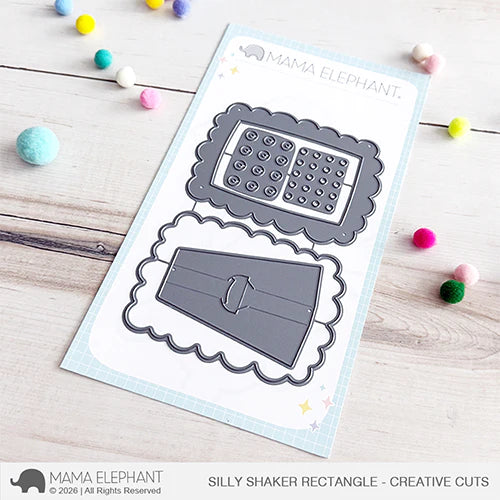 Mama Elephant Silly Shaker Rectangle Creative Cuts Steel Dies