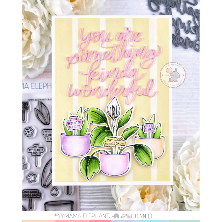 Mama Elephant Something Kinda Wonderful Creative Cuts Steel Die pink