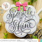 Mama Elephant Sparkle and Shine Clear Stamp and Die Set outline
