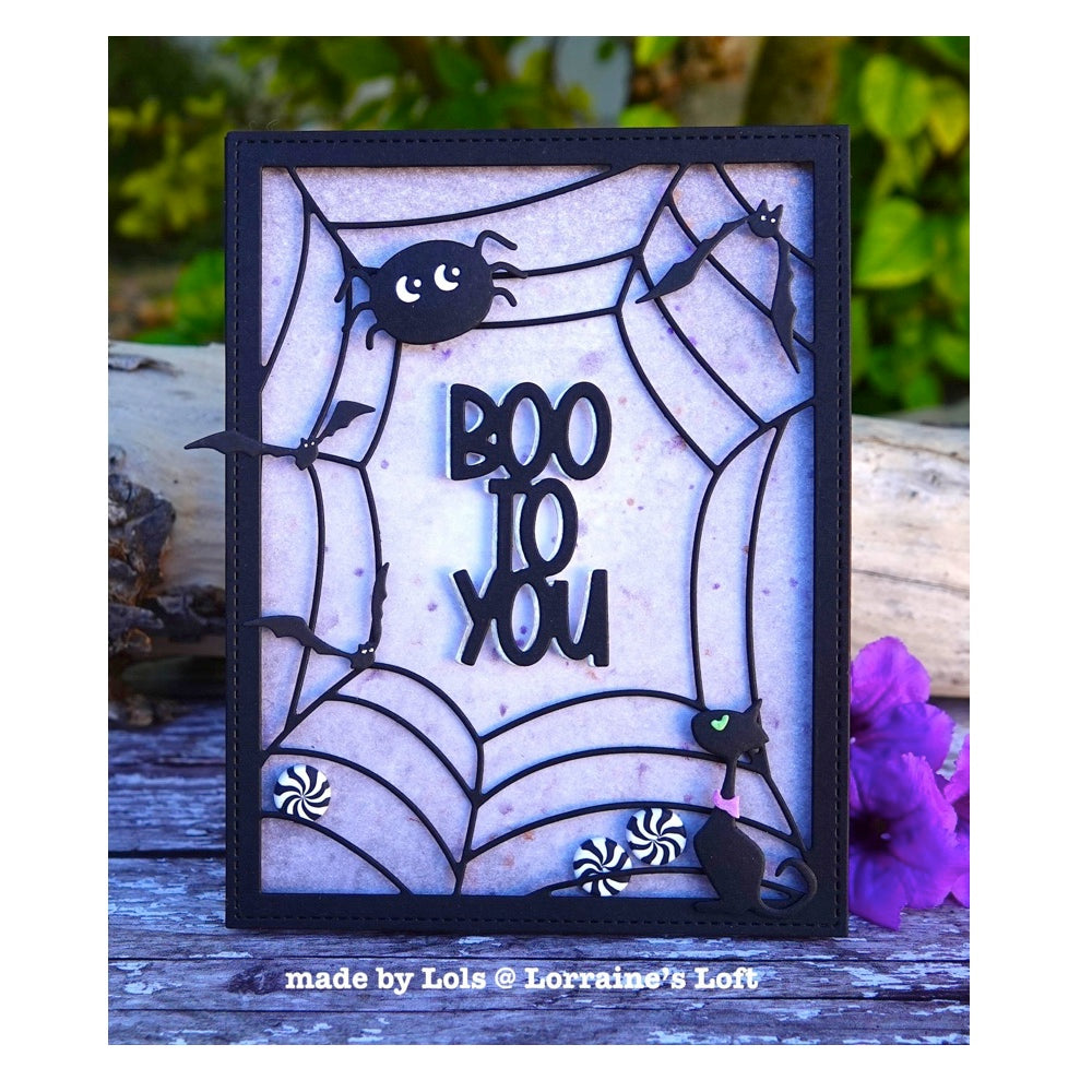 Mama Elephant Spider Web Frame Creative Cuts Steel Dies boo to you card lorraine aquilana | color-code:ALT01