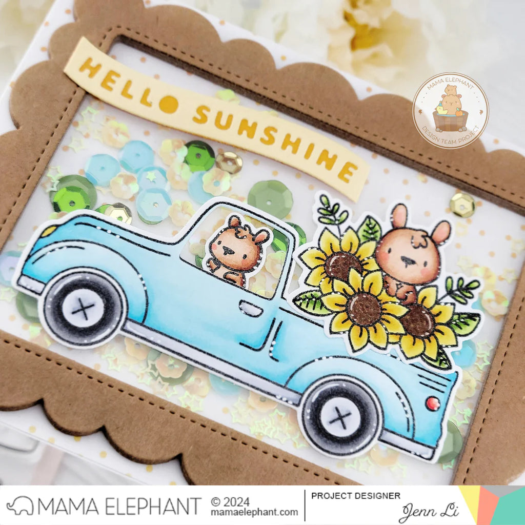 Mama Elephant Spring Banner Greetings Creative Cuts Steel Dies truck
