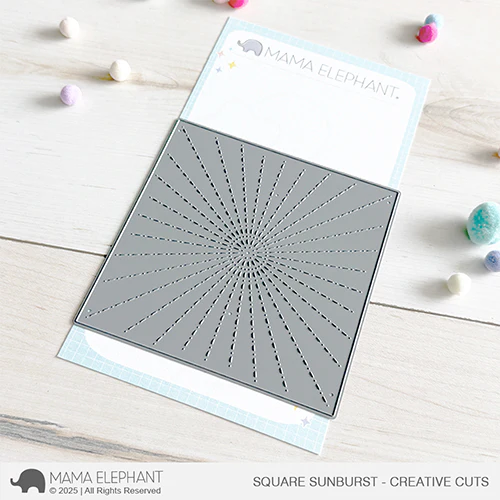 Mama Elephant Square Sunburst Creative Cuts Steel Dies