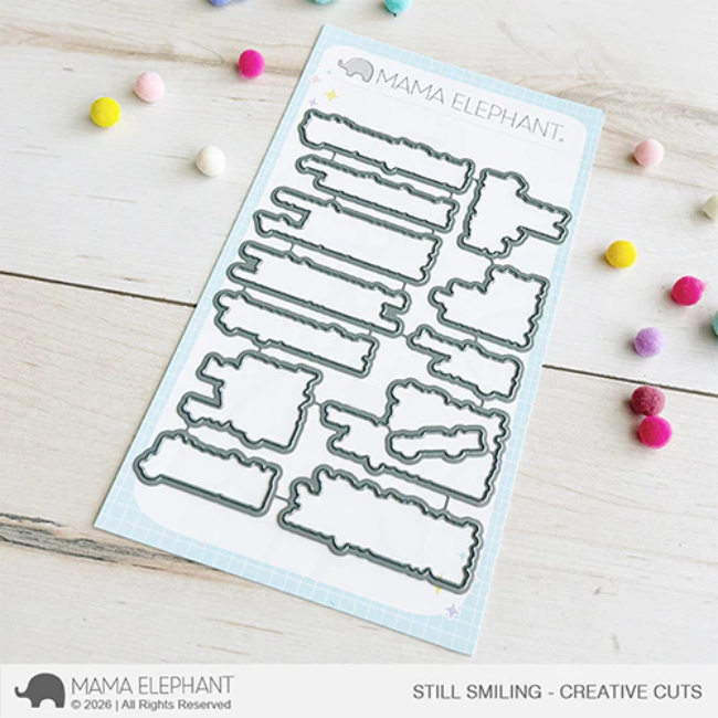 Mama Elephant Still Smiling Clear Stamp and Die Set die product image