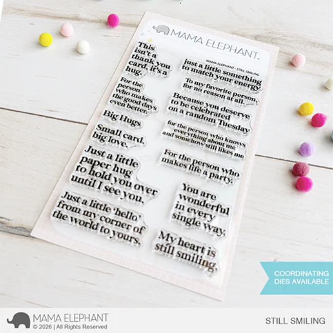 Mama Elephant Still Smiling Clear Stamp and Die Set stamp product image