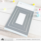 Mama Elephant Stitched Border Frames Creative Cuts Steel Dies