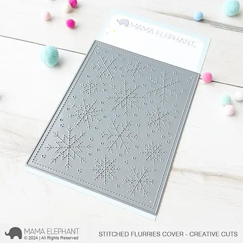 Mama Elephant Stitched Flurries Cover Creative Cuts Steel Dies