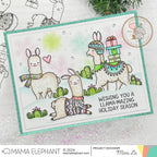 Mama Elephant Stitched Flurries Cover Creative Cuts Steel Dies llama