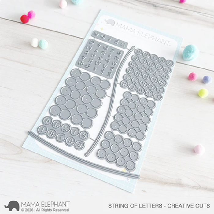 Mama Elephant String of Letters Creative Cuts Steel Dies