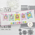 Mama Elephant String of Letters Creative Cuts Steel Dies let's celebrate