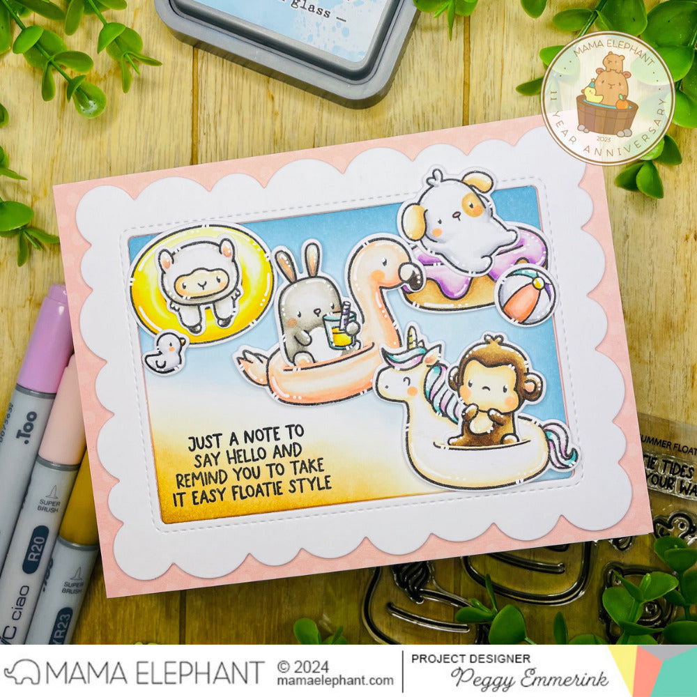 Mama Elephant Summer Floaties Creative Cuts Steel Dies party