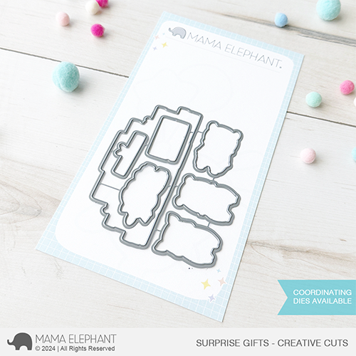 Mama Elephant Surprise Gifts Clear Stamp and Die Set just die