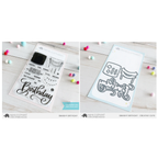 Mama Elephant Swashy Birthday Clear Stamp and Die Set