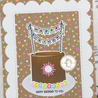 Mama Elephant Swashy Birthday Clear Stamps polka dots