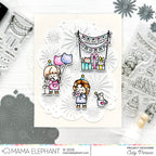 Mama Elephant Swashy Birthday Creative Cuts Steel Dies cat balloons | color-code:ALT01