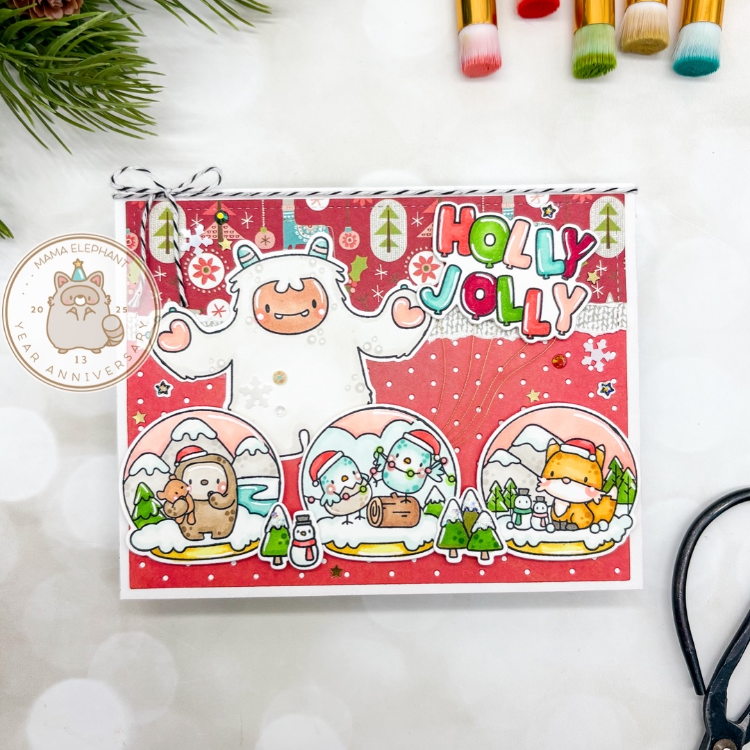 Mama Elephant Swiss Dot Cover Creative Cuts Steel Dies yeti