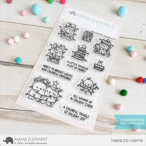 Mama Elephant Tangled Lights Clear Stamps