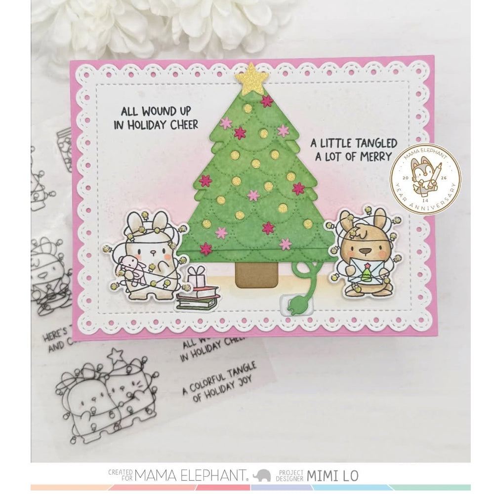 Mama Elephant Tangled Lights Creative Cuts Steel Dies Mimi Pink