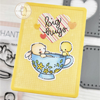 Mama Elephant Tea For Two Clear Stamp and Die Set big hugs