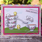Mama Elephant Tea For Two Clear Stamp and Die Set take a dip | color-code:ALT01