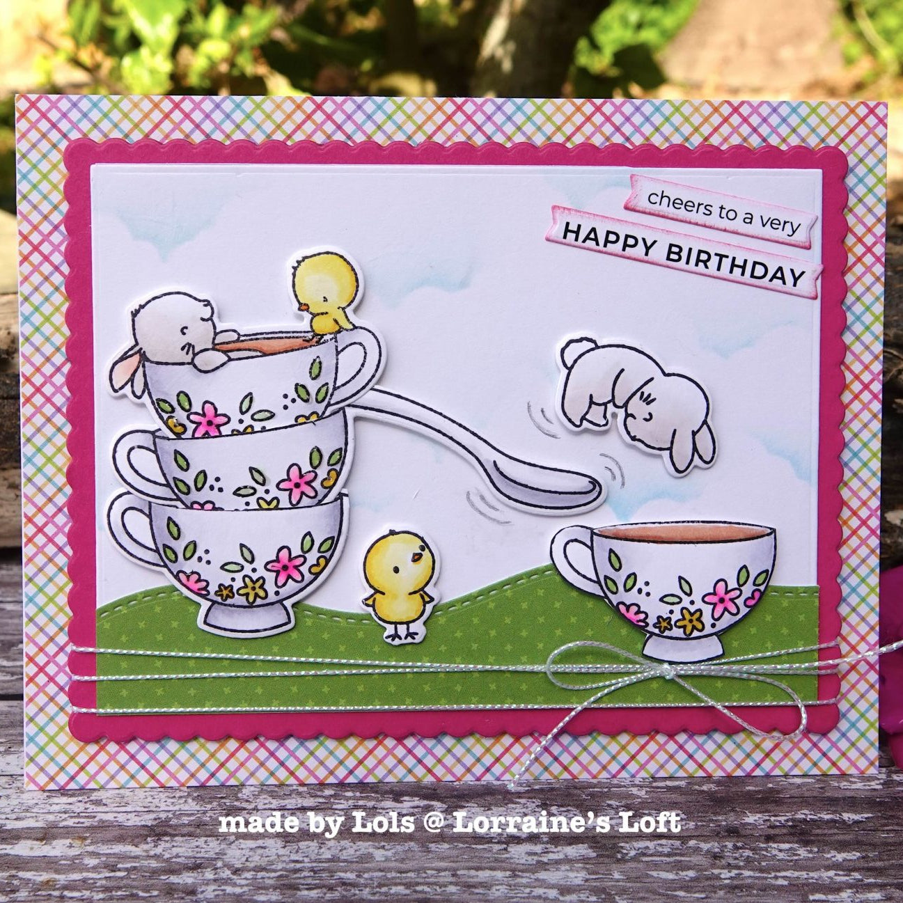 Mama Elephant Tea For Two Clear Stamp and Die Set take a dip | color-code:ALT01