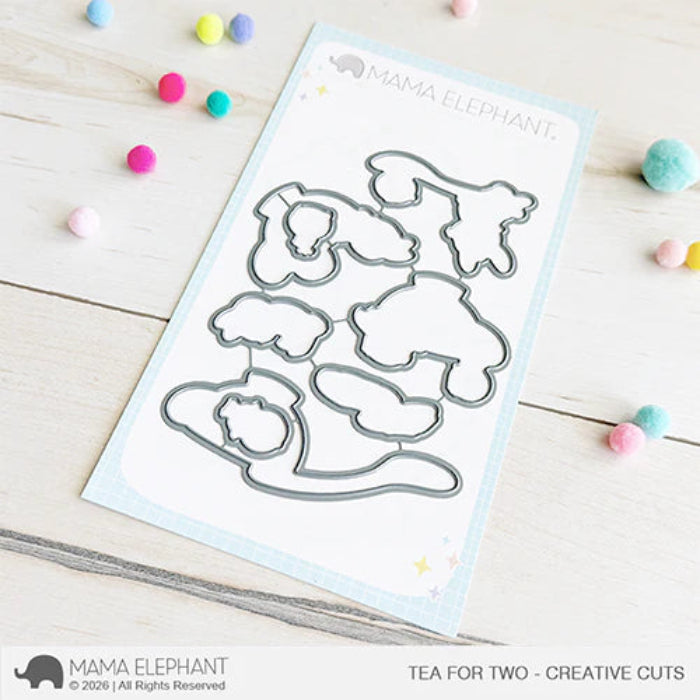 Mama Elephant Tea For Two Creative Cuts Steel Dies