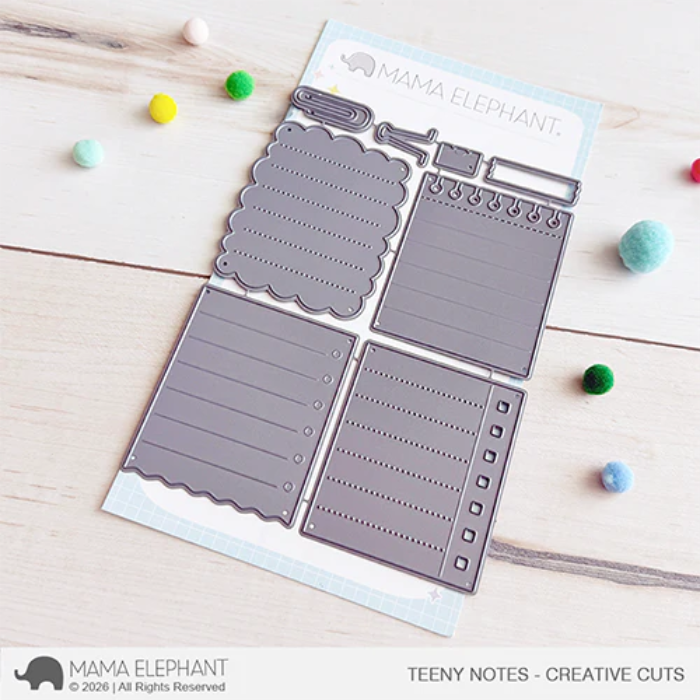 Mama Elephant Teeny Notes Creative Cuts Steel Dies