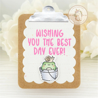 Mama Elephant Teeny Notes Creative Cuts Steel Dies frog in a bucket