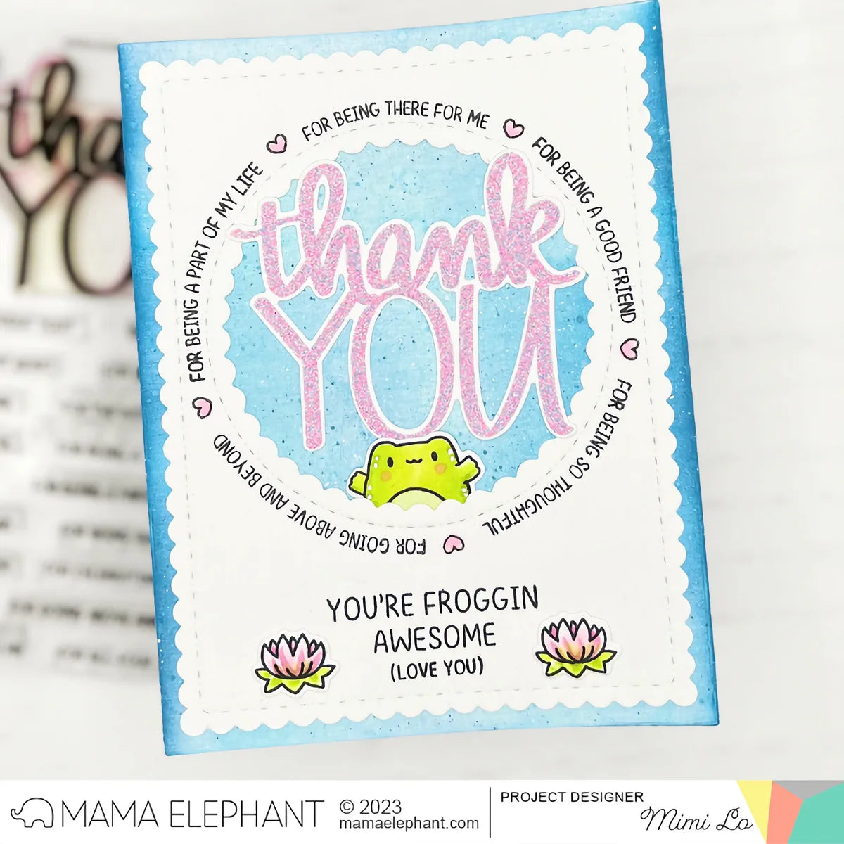 Mama Elephant Thank You Creative Cuts Steel Dies thank you