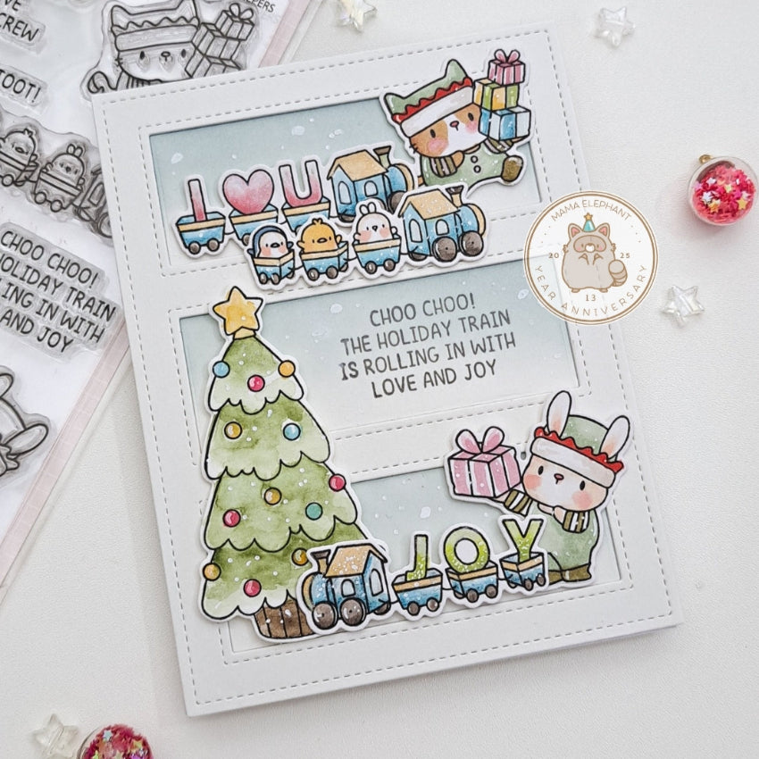 Mama Elephant Tiny Helpers Clear Stamp and Die Set bunny
