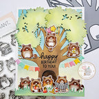 Mama Elephant Tree Hugging Creative Cuts Steel Dies raccoons