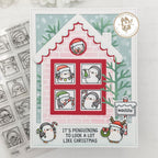 Mama Elephant Trio of Trees Creative Cuts Steel Die pink brick house card