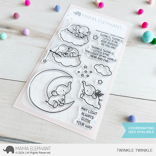 Mama Elephant Twinkle Twinkle Clear Stamp and Die Set just stamp