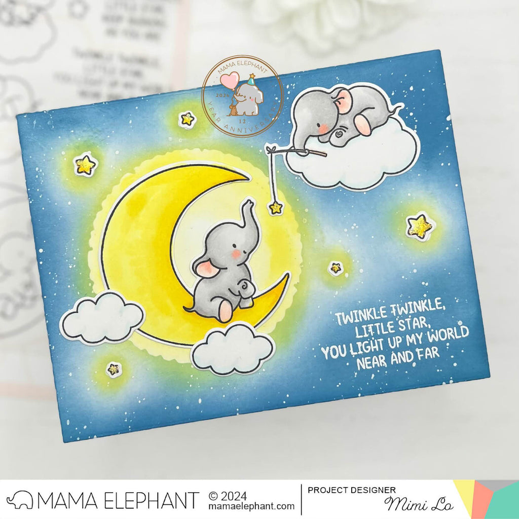 Mama Elephant Twinkle Twinkle Clear Stamps moon