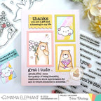 Mama Elephant Typed Thank Yous Clear Stamps grid