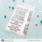 Mama Elephant Very Merry Sentiments Clear Stamps