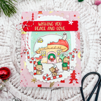Mama Elephant Very Merry Sentiments Clear Stamps peace