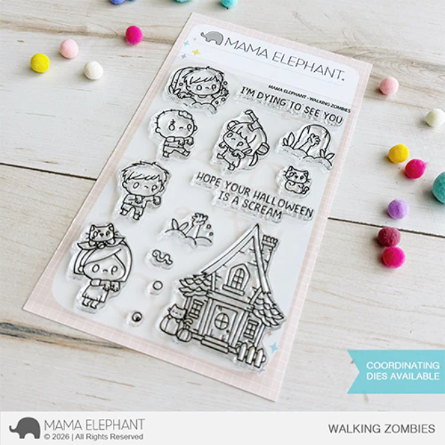 Mama Elephant Walking Zombies Clear Stamps