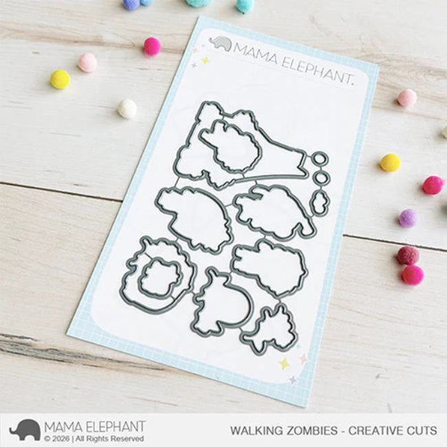 Mama Elephant Walking Zombies Creative Cuts Steel Dies
