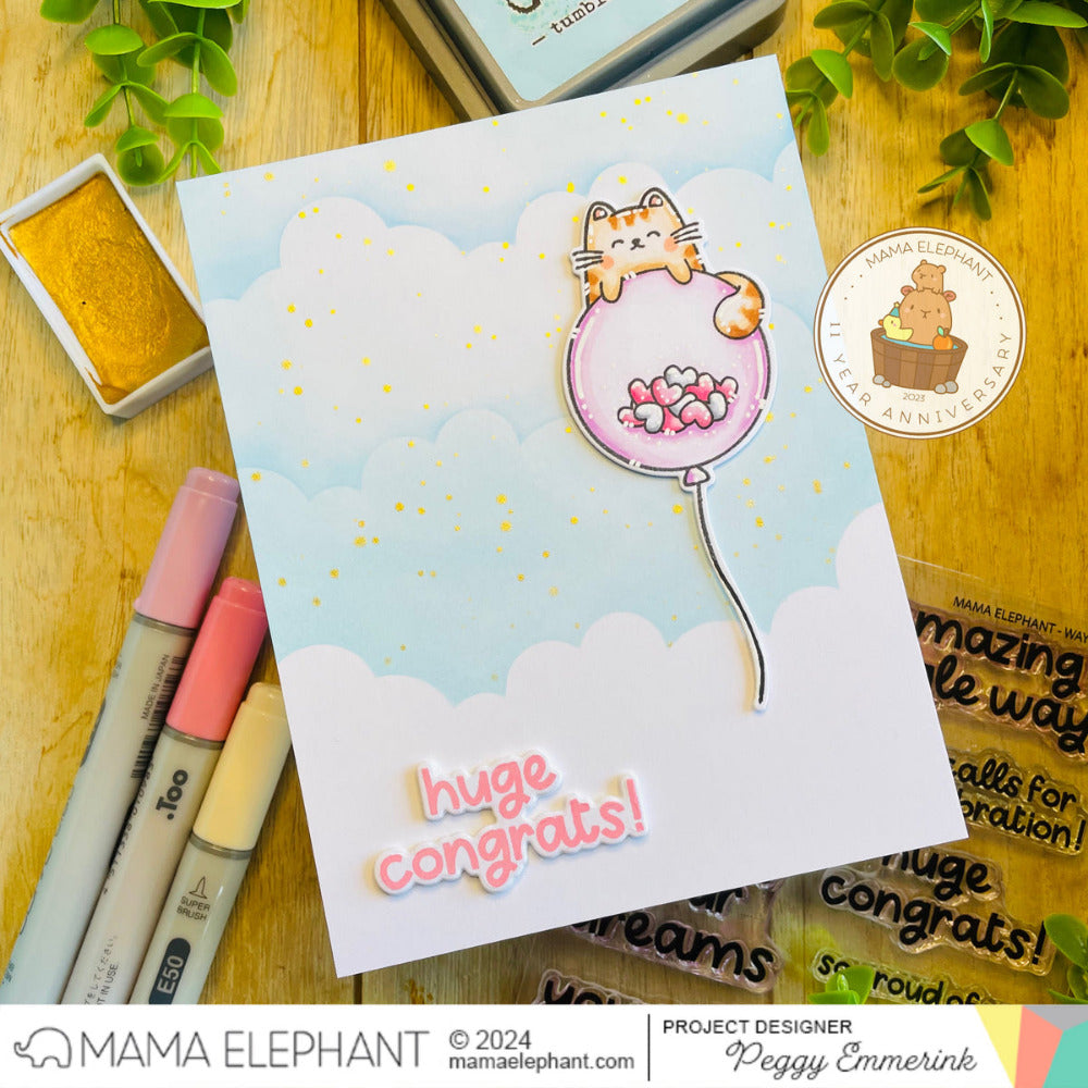 Mama Elephant Way to Go Creative Cuts Steel Dies balloon
