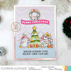Mama Elephant Winter Banner Greetings Creative Cuts Steel Dies elephants