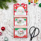 Mama Elephant Winter Globes Clear Stamp and Die Set stripes