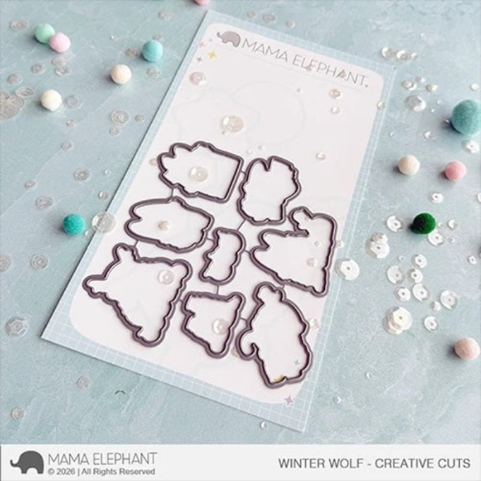 Mama Elephant Winter Wolf Creative Cuts Steel Dies