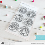 Mama Elephant Wonderland Globes Clear Stamp and Winter Globes Die Set image 1
