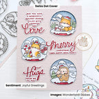 Mama Elephant Wonderland Globes Clear Stamp and Winter Globes Die Set merry christmas