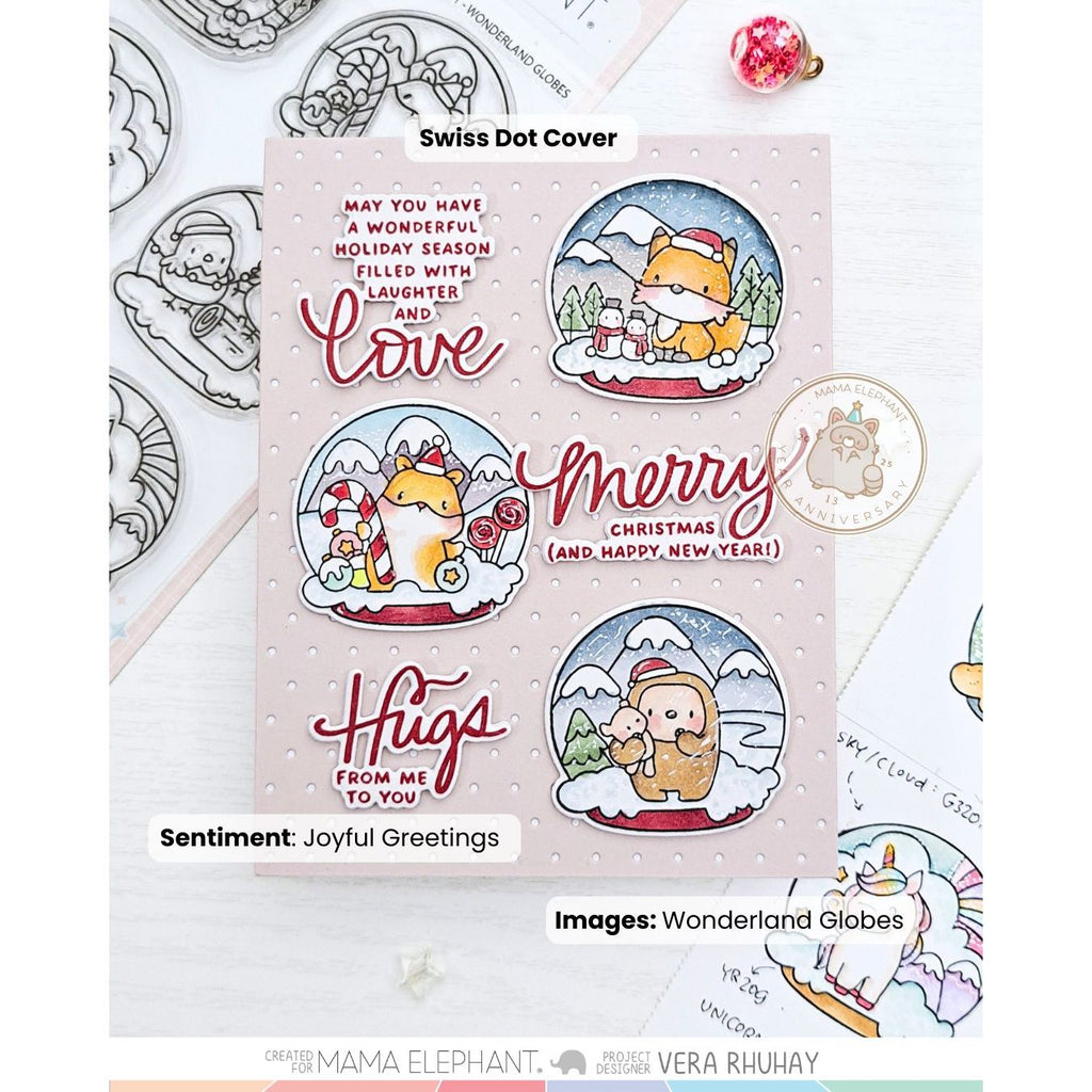 Mama Elephant Wonderland Globes Clear Stamps critter